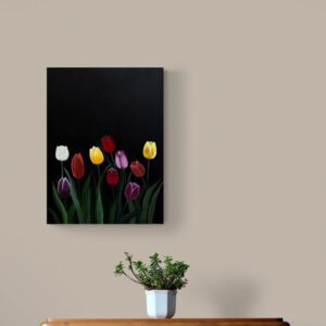 Tulips in the darkness